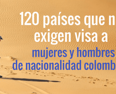 Países que no exigen visa previa a ciudadanos colombianos.