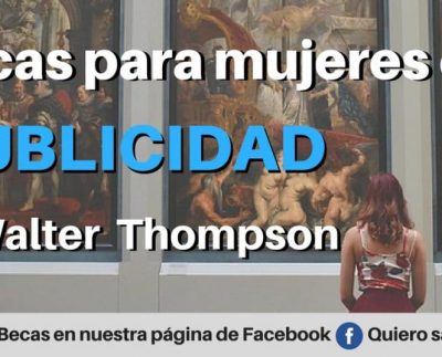 Becas para mujeres en publicidad.