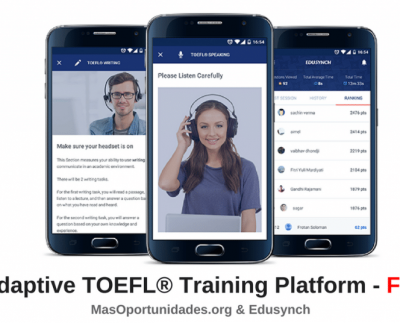 Prepara GRATIS tu examen de TOEFL® en cualquier momento, en cualquier lugar.