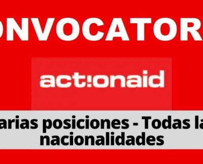 Convocatoria internacional con la organización Actionaid