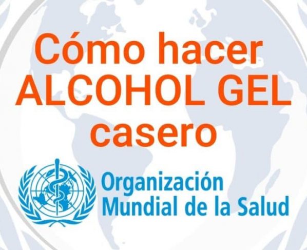 Cómo hacer alcohol en gel según la OMS